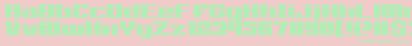 Big Old Boldy Font – Green Fonts on Pink Background