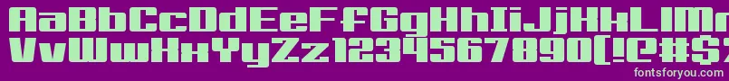Big Old Boldy Font – Green Fonts on Purple Background