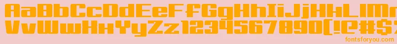 Czcionka Big Old Boldy – pomarańczowe czcionki na różowym tle