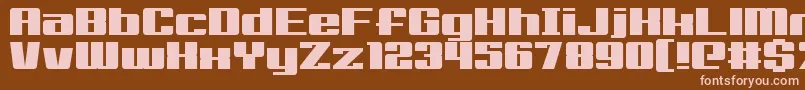 Big Old Boldy Font – Pink Fonts on Brown Background