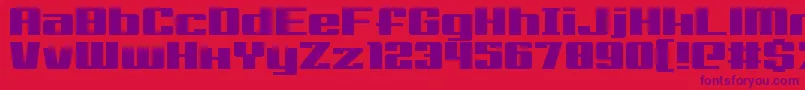 Police Big Old Boldy – polices violettes sur fond rouge