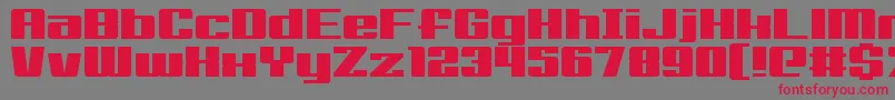 Big Old Boldy Font – Red Fonts on Gray Background
