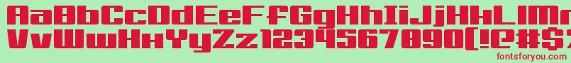 Big Old Boldy Font – Red Fonts on Green Background