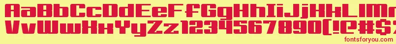 Big Old Boldy Font – Red Fonts on Yellow Background