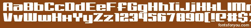 Big Old Boldy Font – White Fonts on Brown Background