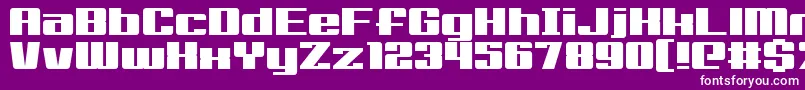 フォントBig Old Boldy – 紫の背景に白い文字