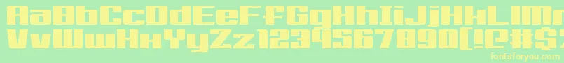 Big Old Boldy Font – Yellow Fonts on Green Background