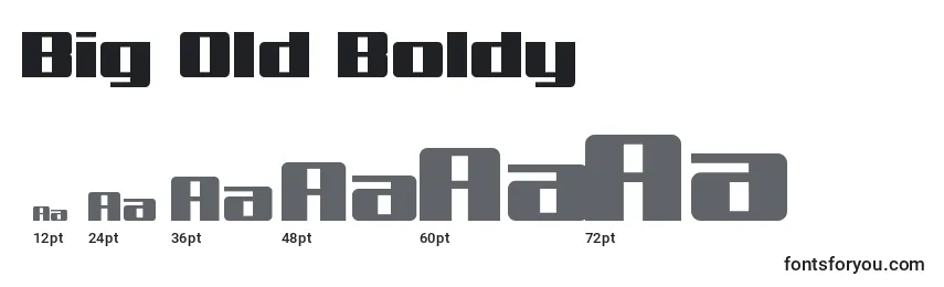 Размеры шрифта Big Old Boldy