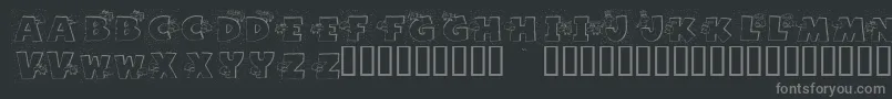 GrazingOnGrass Font – Gray Fonts on Black Background