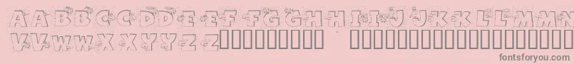 GrazingOnGrass Font – Gray Fonts on Pink Background