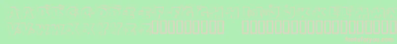 GrazingOnGrass-fontti – vaaleanpunaiset fontit vihreällä taustalla
