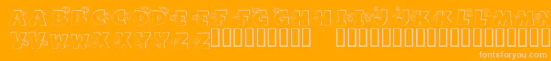 GrazingOnGrass Font – Pink Fonts on Orange Background