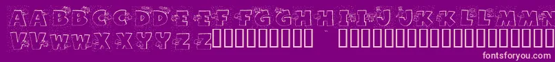 GrazingOnGrass Font – Pink Fonts on Purple Background