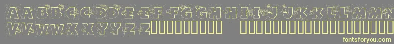 GrazingOnGrass Font – Yellow Fonts on Gray Background