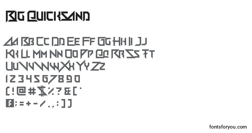 Шрифт Big Quicksand – алфавит, цифры, специальные символы