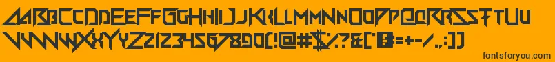 Big Quicksand Font – Black Fonts on Orange Background