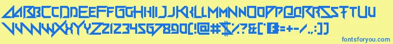Big Quicksand Font – Blue Fonts on Yellow Background