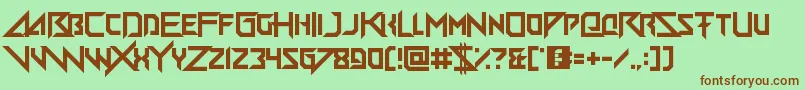 Big Quicksand Font – Brown Fonts on Green Background