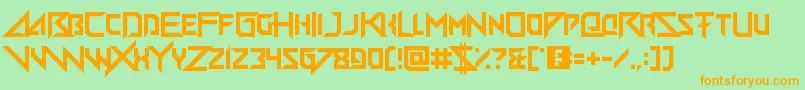 Big Quicksand Font – Orange Fonts on Green Background