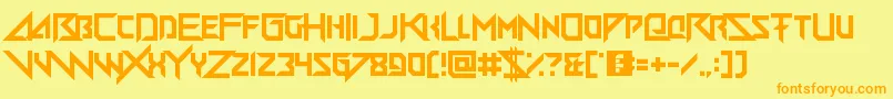 Big Quicksand Font – Orange Fonts on Yellow Background