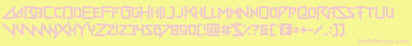 Big Quicksand Font – Pink Fonts on Yellow Background