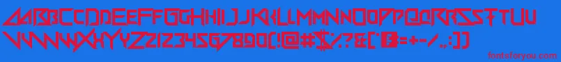 Big Quicksand Font – Red Fonts on Blue Background
