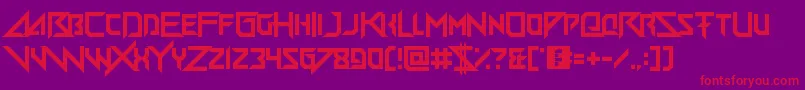 Big Quicksand Font – Red Fonts on Purple Background
