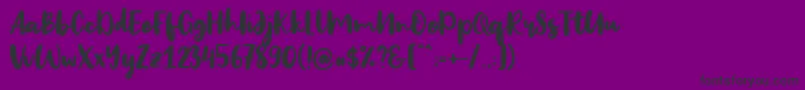 Big Snow Font – Black Fonts on Purple Background