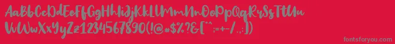 Big Snow-Schriftart – Graue Schriften auf rotem Hintergrund