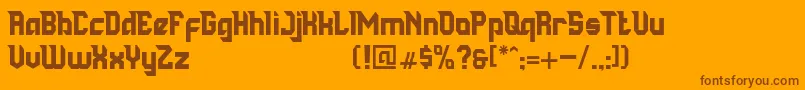 Big Space DEMO Font – Brown Fonts on Orange Background