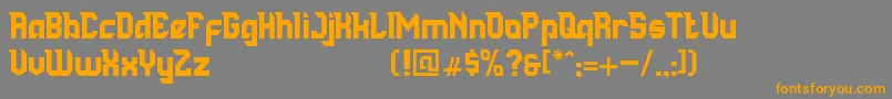 Big Space DEMO Font – Orange Fonts on Gray Background