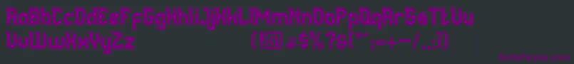 Czcionka Big Space DEMO – fioletowe czcionki na czarnym tle