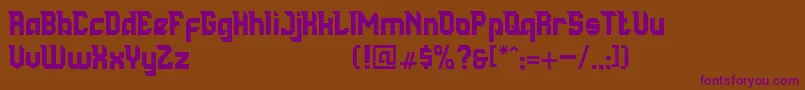 Шрифт Big Space DEMO – фиолетовые шрифты на коричневом фоне