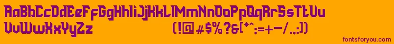 Big Space DEMO Font – Purple Fonts on Orange Background