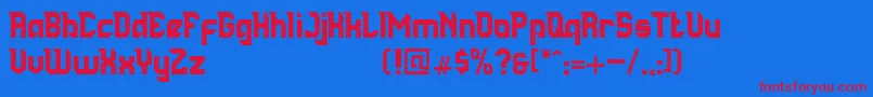 Шрифт Big Space DEMO – красные шрифты на синем фоне