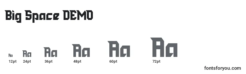 Big Space DEMO Font Sizes