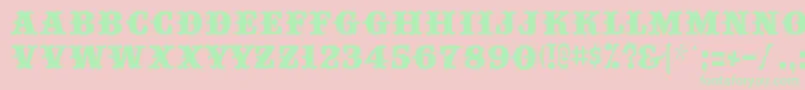 Big Top Font – Green Fonts on Pink Background