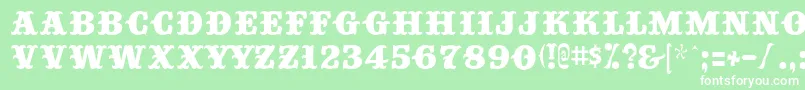 Big Top Font – White Fonts on Green Background