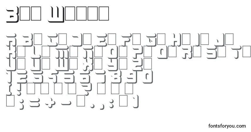 Schriftart Big White – Alphabet, Zahlen, spezielle Symbole