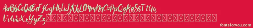 Bigarus Font – Green Fonts on Red Background