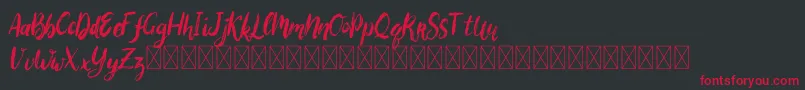 Bigarus-Schriftart – Rote Schriften auf schwarzem Hintergrund