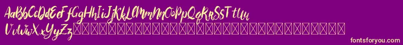 Bigarus-fontti – keltaiset fontit violetilla taustalla