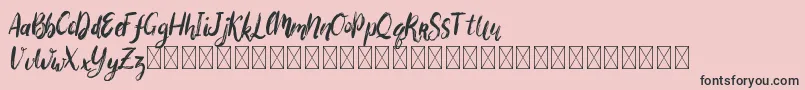 フォントBigarus – ピンクの背景に黒い文字