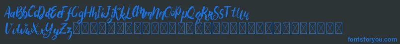 Bigarus Font – Blue Fonts on Black Background
