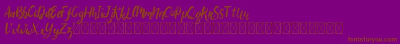 Bigarus Font – Brown Fonts on Purple Background