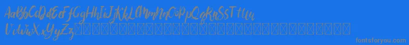 Bigarus Font – Gray Fonts on Blue Background