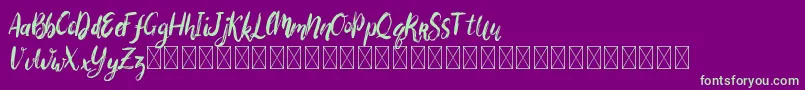 Bigarus Font – Green Fonts on Purple Background