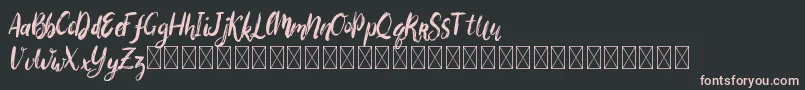 Шрифт Bigarus – розовые шрифты на чёрном фоне