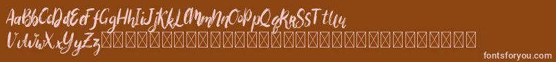 Bigarus Font – Pink Fonts on Brown Background