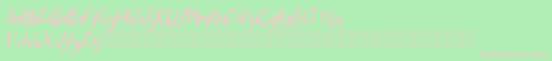Bigarus Font – Pink Fonts on Green Background
